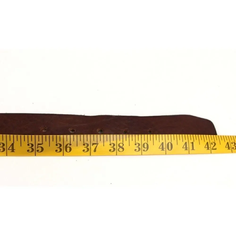 HONEST SADDLE BROWN GENUINE LEATHER 1 3/8